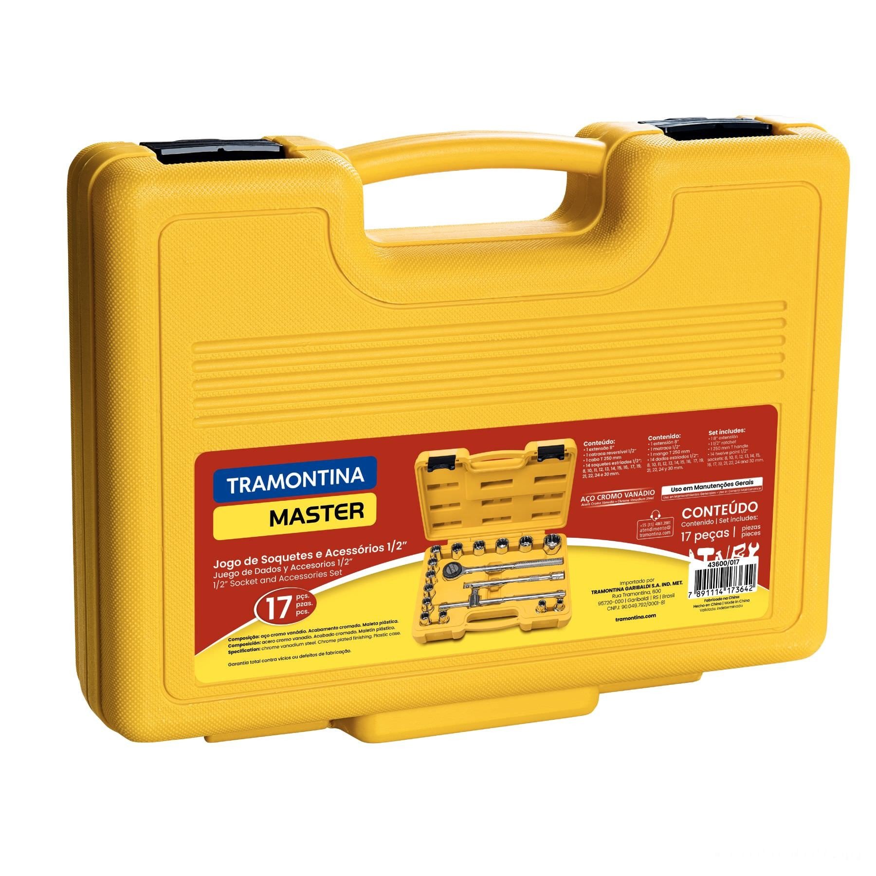 Jogo Soquetes Estriados Encaixe 1/2