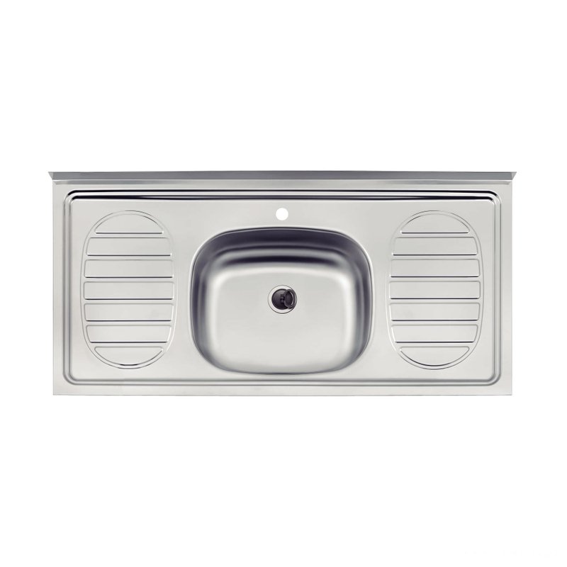 Pia de Apoio Filo 120x50cm - Aço Inox com furo para torneira - Standard 1CC 1FC