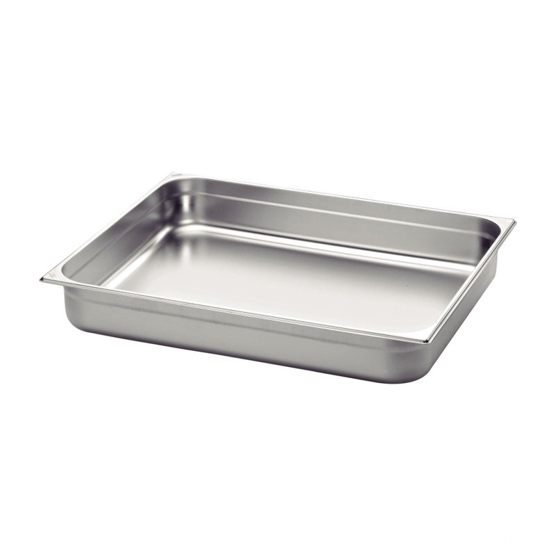 Cuba GN 1/1 em Aço Inox sem Alças Profundidade 100 mm - Aço 304