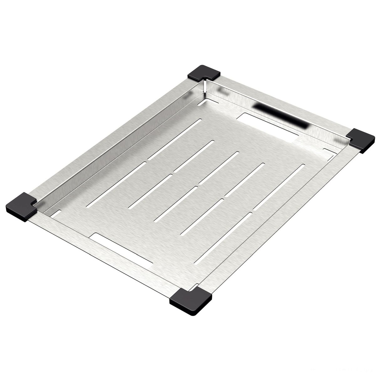Bandeja Perfurada Design Collection em Aço Inox com Acabamento Scotch Brite 43x32 cm