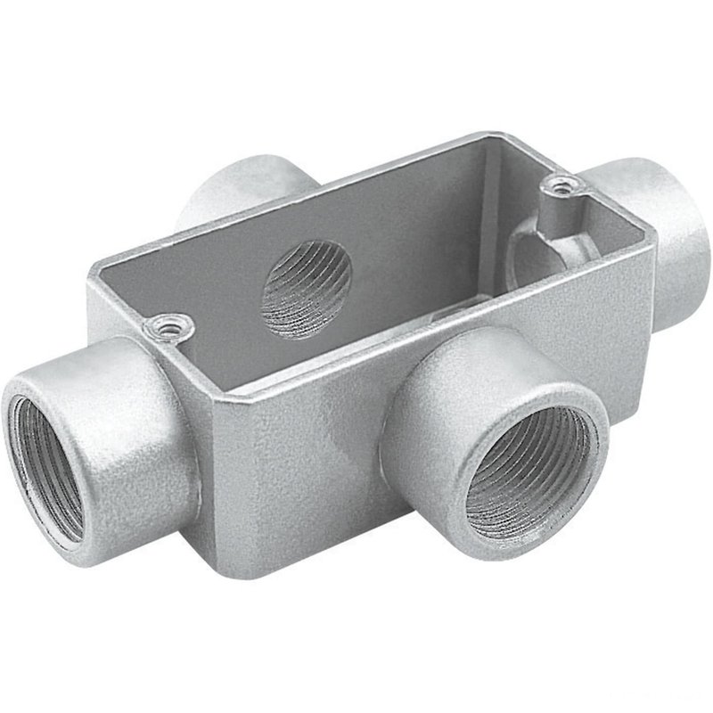 Condulete fixo 1/2" tipo "X" - sem tampa / rosca BSP / com pintura eletrostática a pó