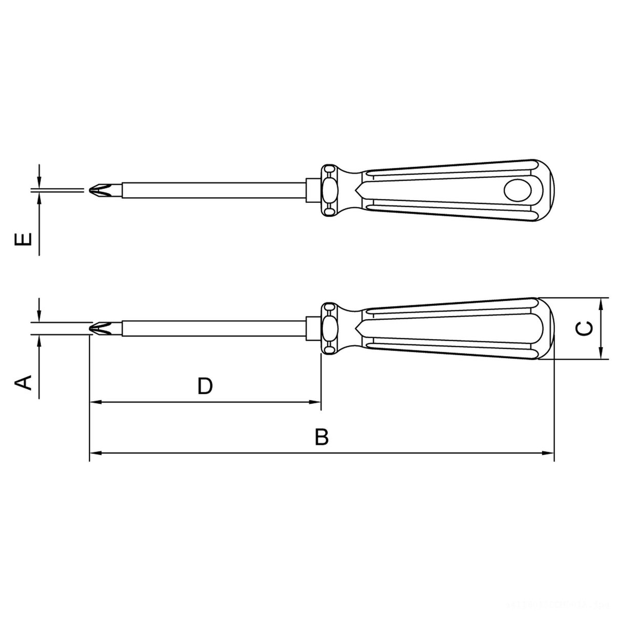Chave de Fenda Isolada Ponta Cruzada em Aço Cromo Vanádio 3x150 mm (1/8x6