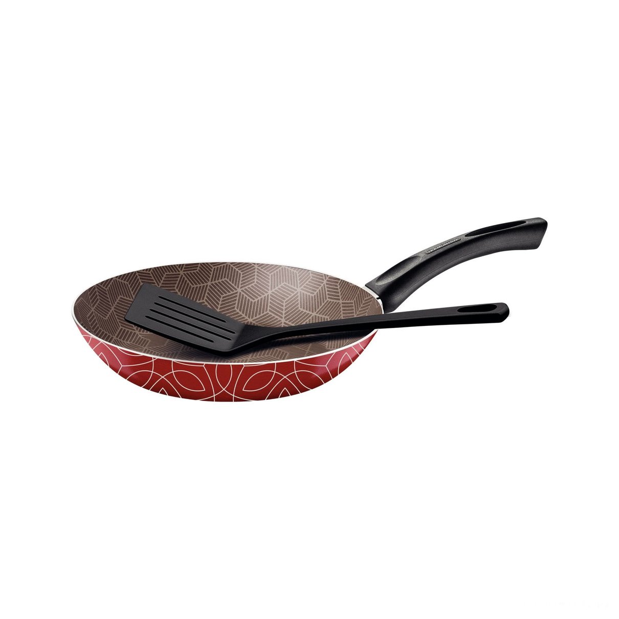 Frigideira ParisRevestimento Antiaderente Starflon Max Vermelho com Espátula 20 cm 0,8 L