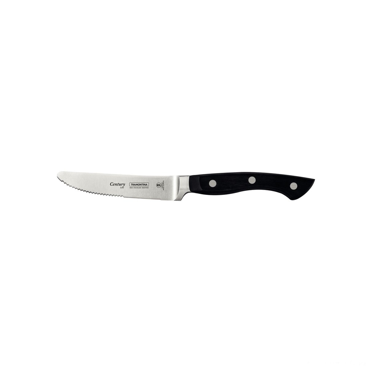 Faca para Churrasco Jumbo Lâmina Aço Inox Cabo Policarbonato Fibra de Vidro Preto 5