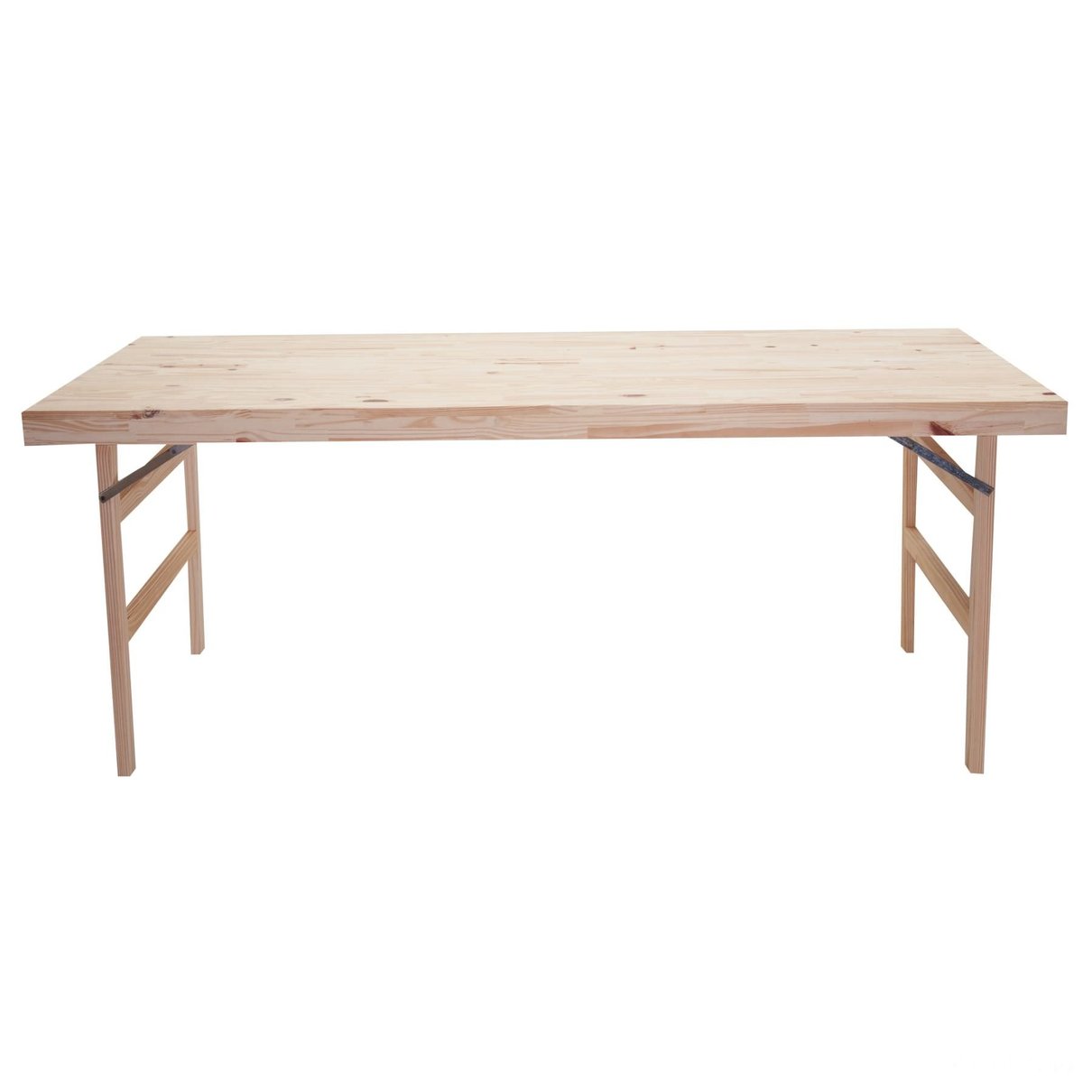 Mesa de Madeira Naturalle Dobrável em Madeira Pinus com Acabamento Natural 1300x800 mm