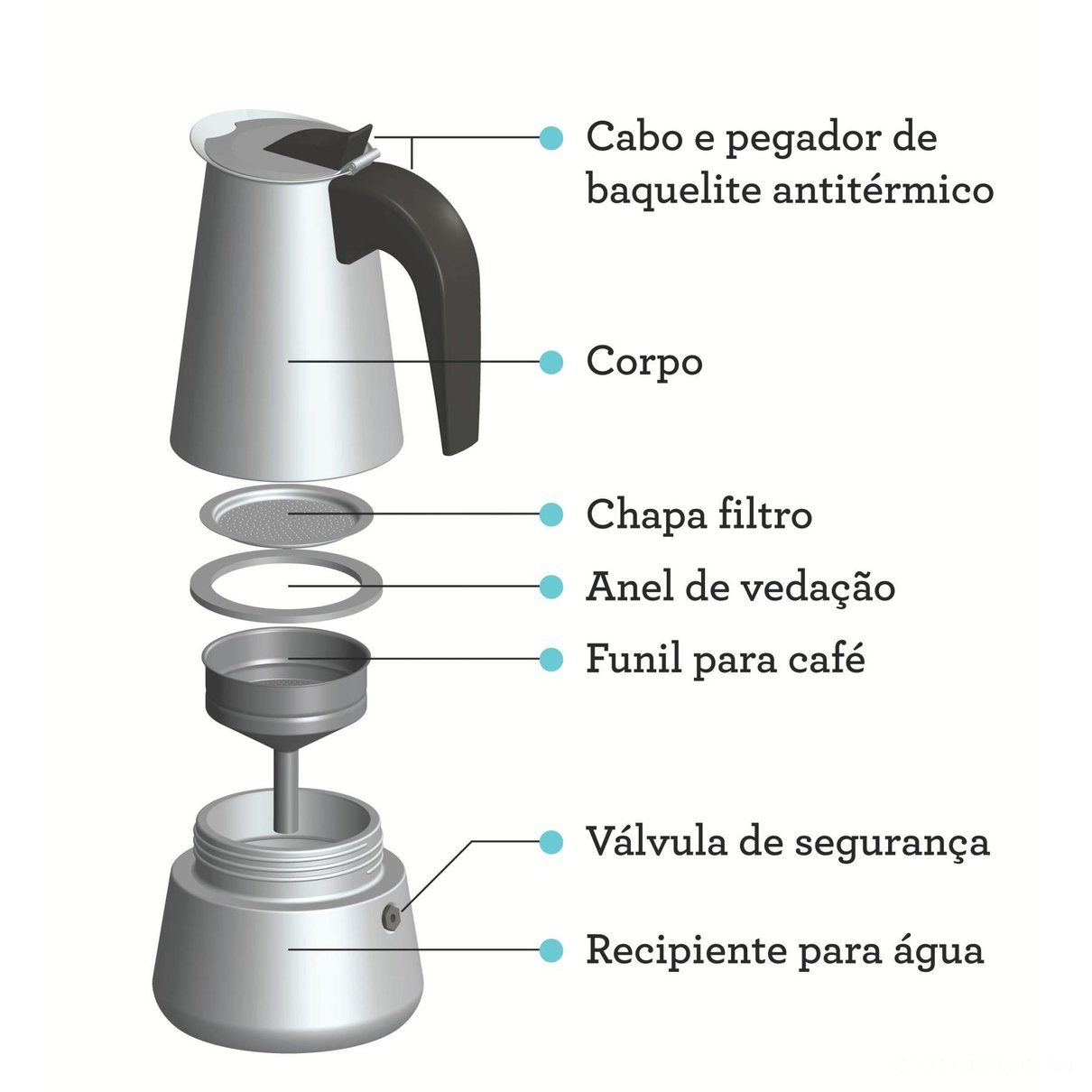 Cafeteira Italiana para Espresso 350 ml