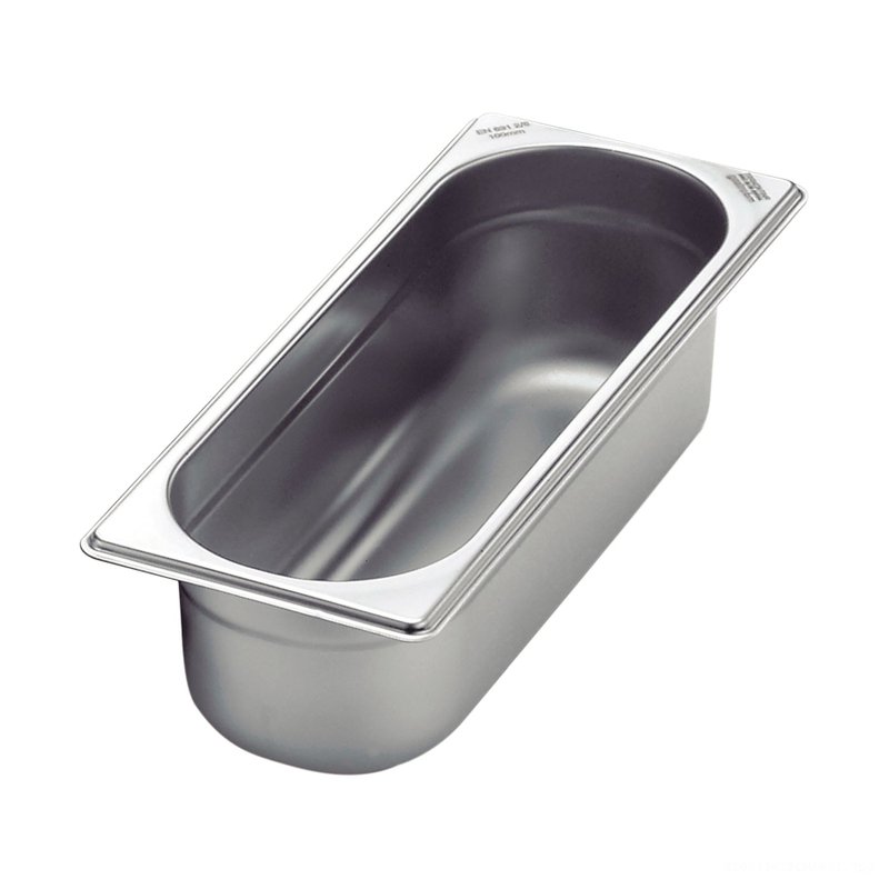 Cuba GN 2/8 em Aço Inox sem Alças Profundidade 100 mm - Aço 430