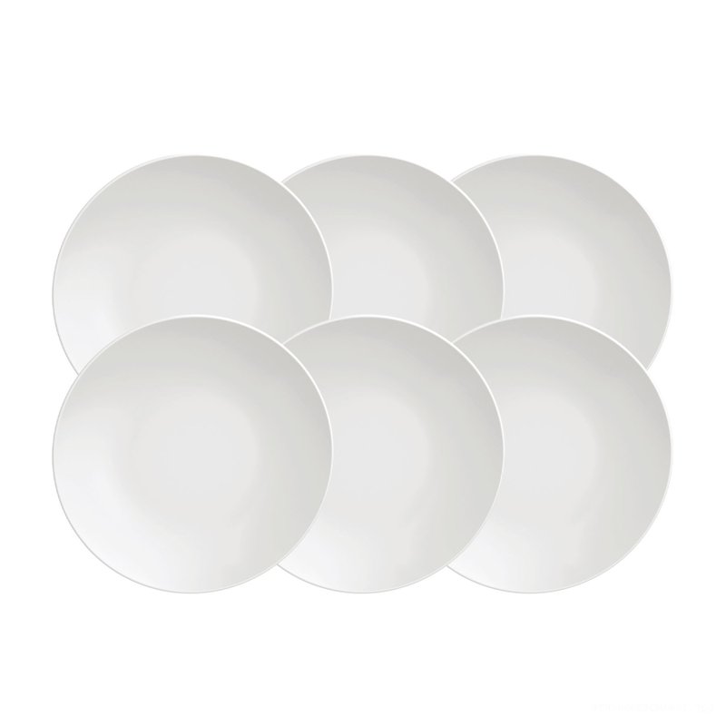 Kit Prato Sobremesa Leonora em Porcelana 19 cm 06 Peças