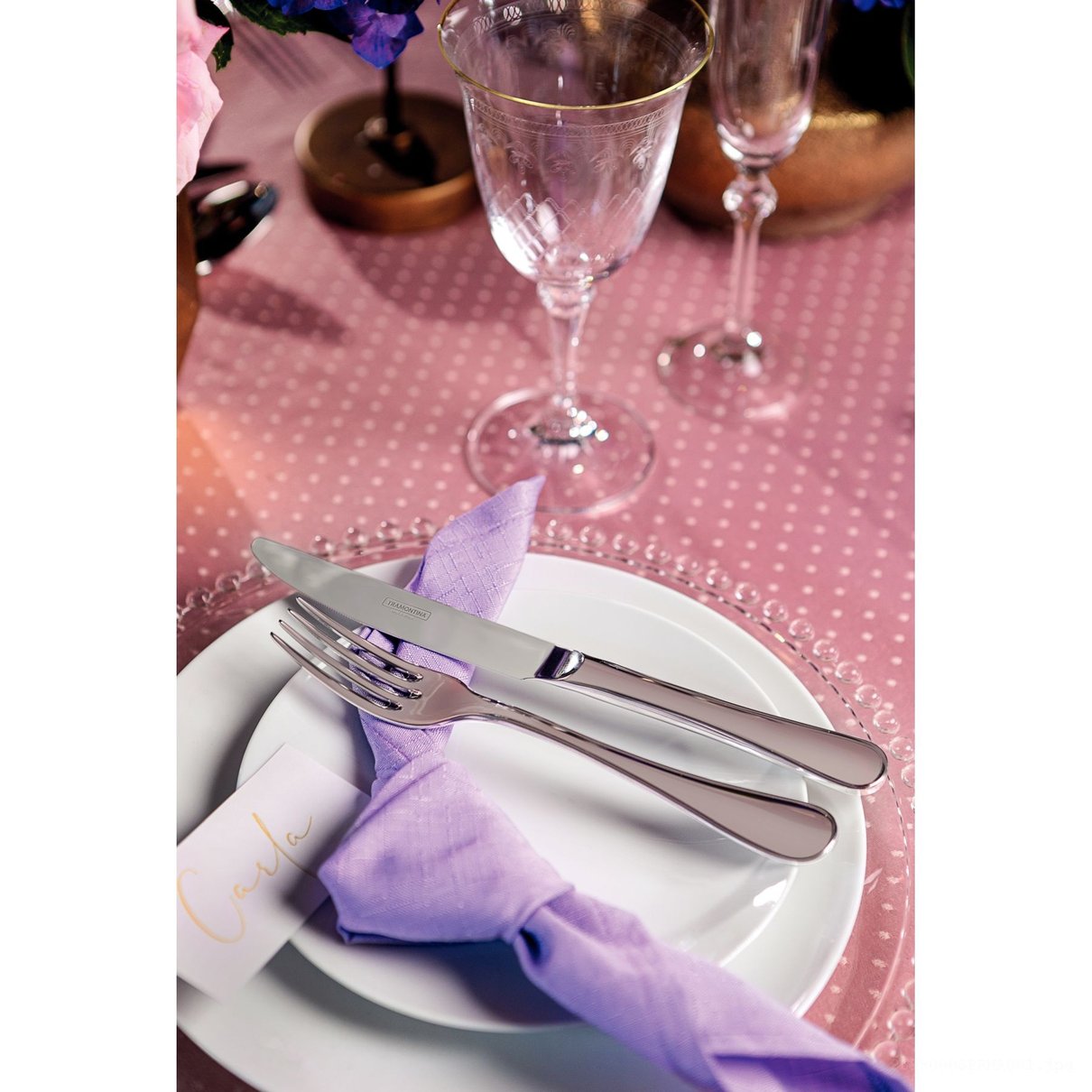 Kit Prato Sobremesa Leonora em Porcelana 19 cm 06 Peças