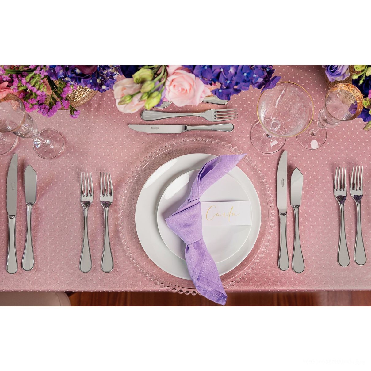 Kit Prato Sobremesa Leonora em Porcelana 19 cm 06 Peças