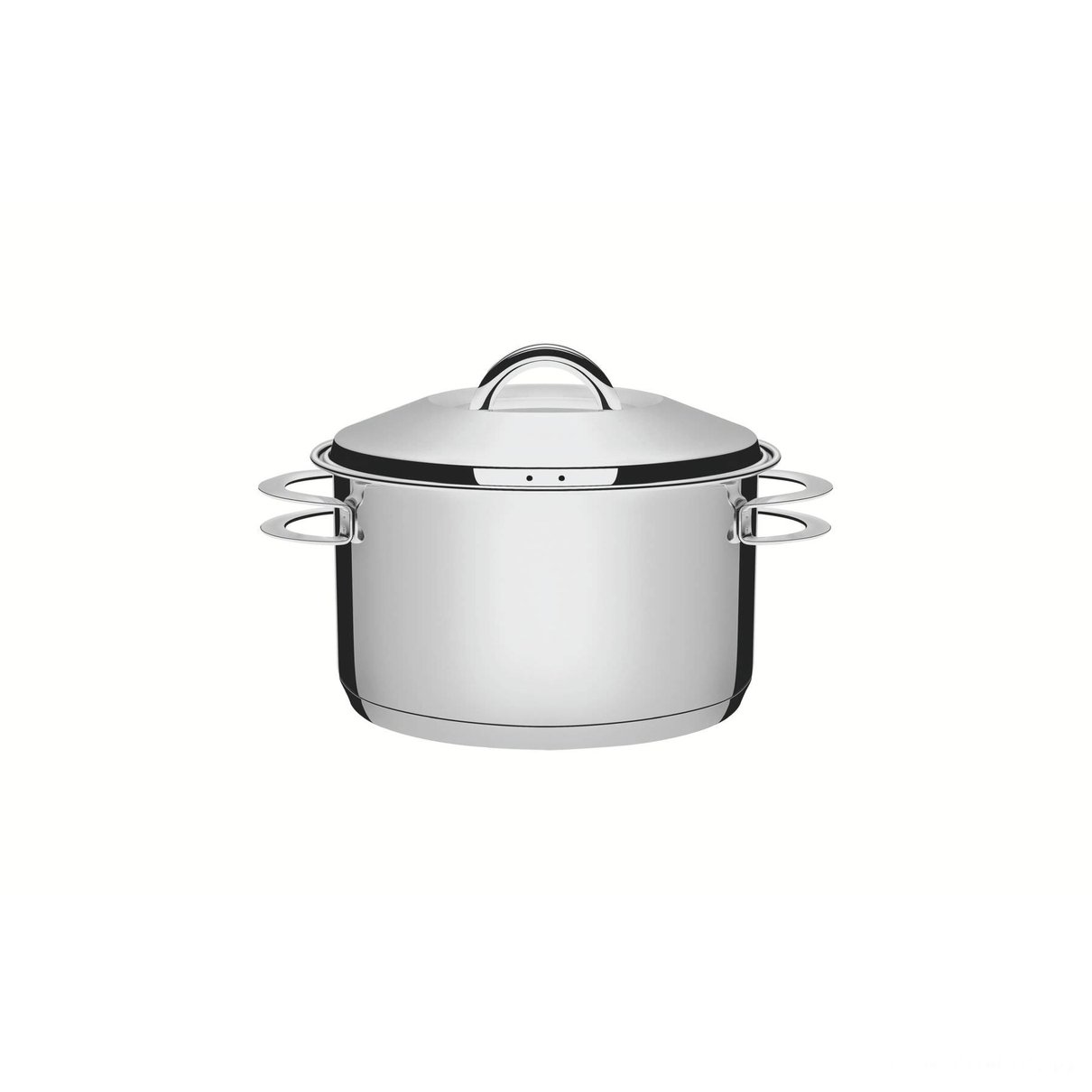 Caçarola Solar Funda em Aço Inox Fundo Triplo com Tampa e Alças 20 cm 3,6 L