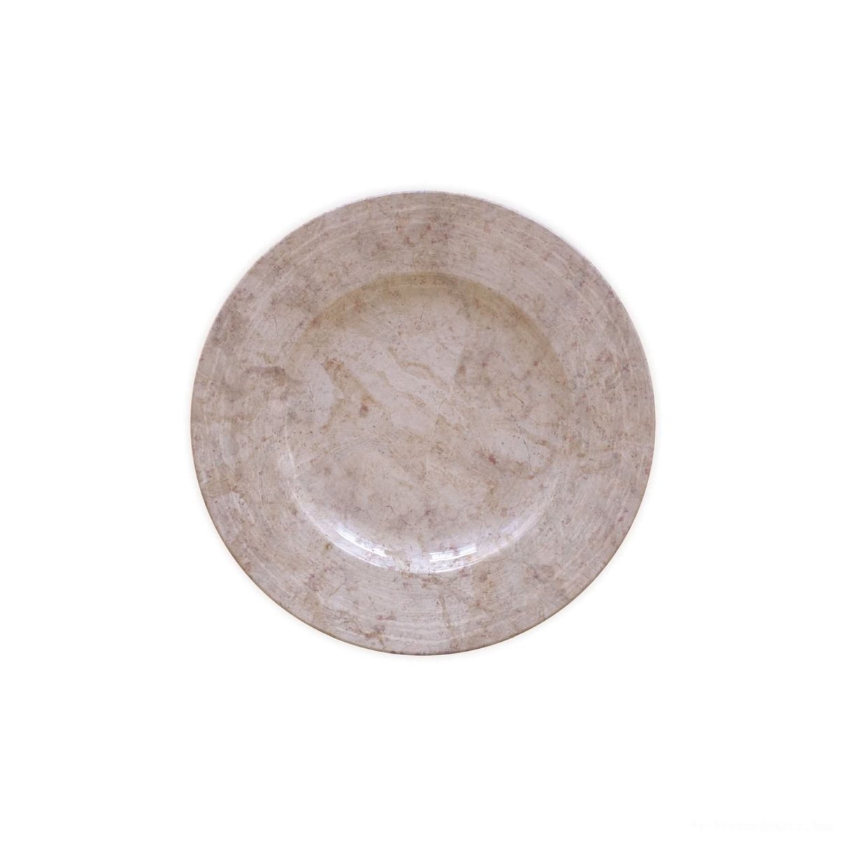 Prato Raso Travertino em Porcelana Decorada 27 cm
