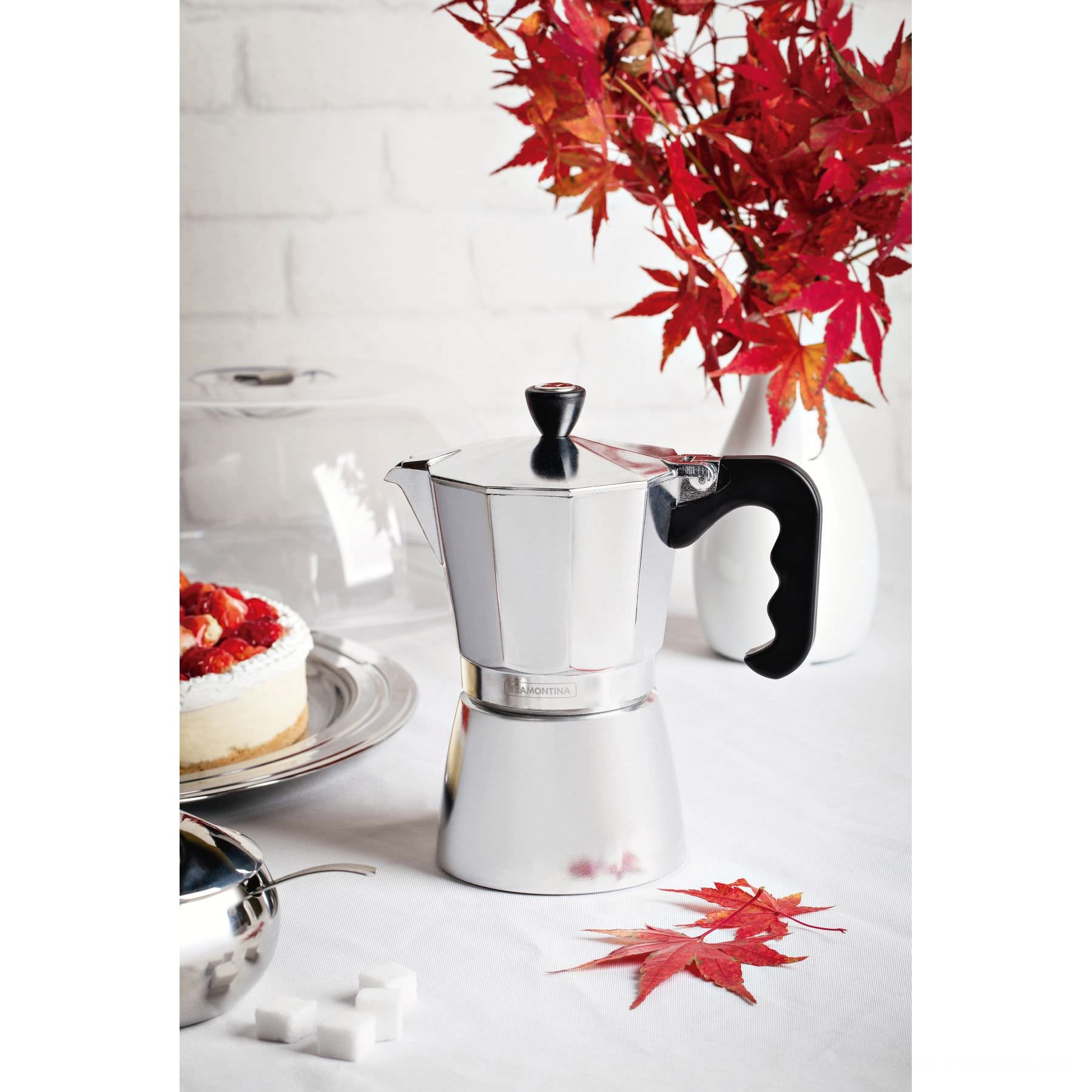 Cafeteira Expresso Italiana Tramontina Alumínio Cabo Nylon 320 ml