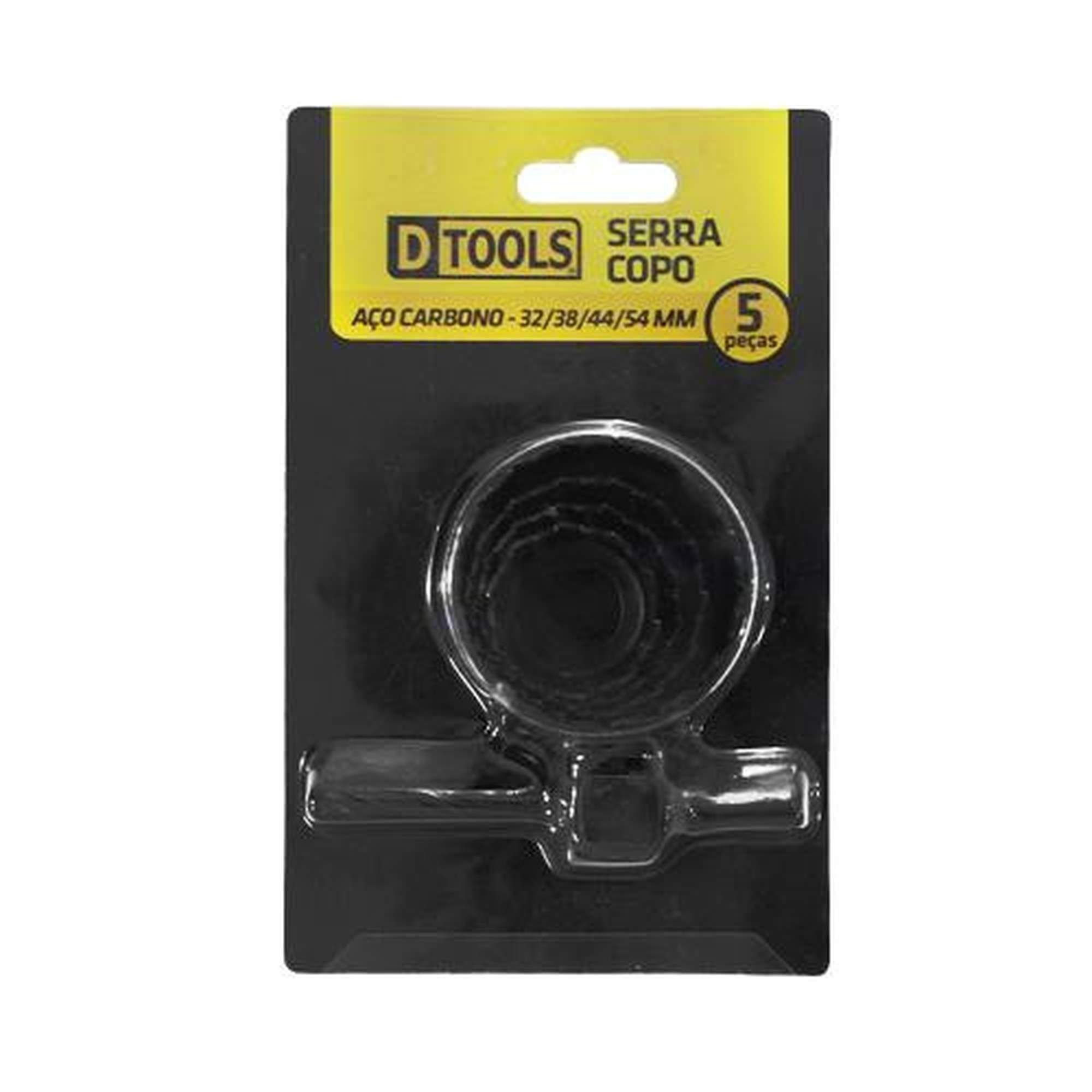 Kit Serra Copo 5 Peças Dtools - Bitolas 32mm, 38mm, 44mm e 54mm