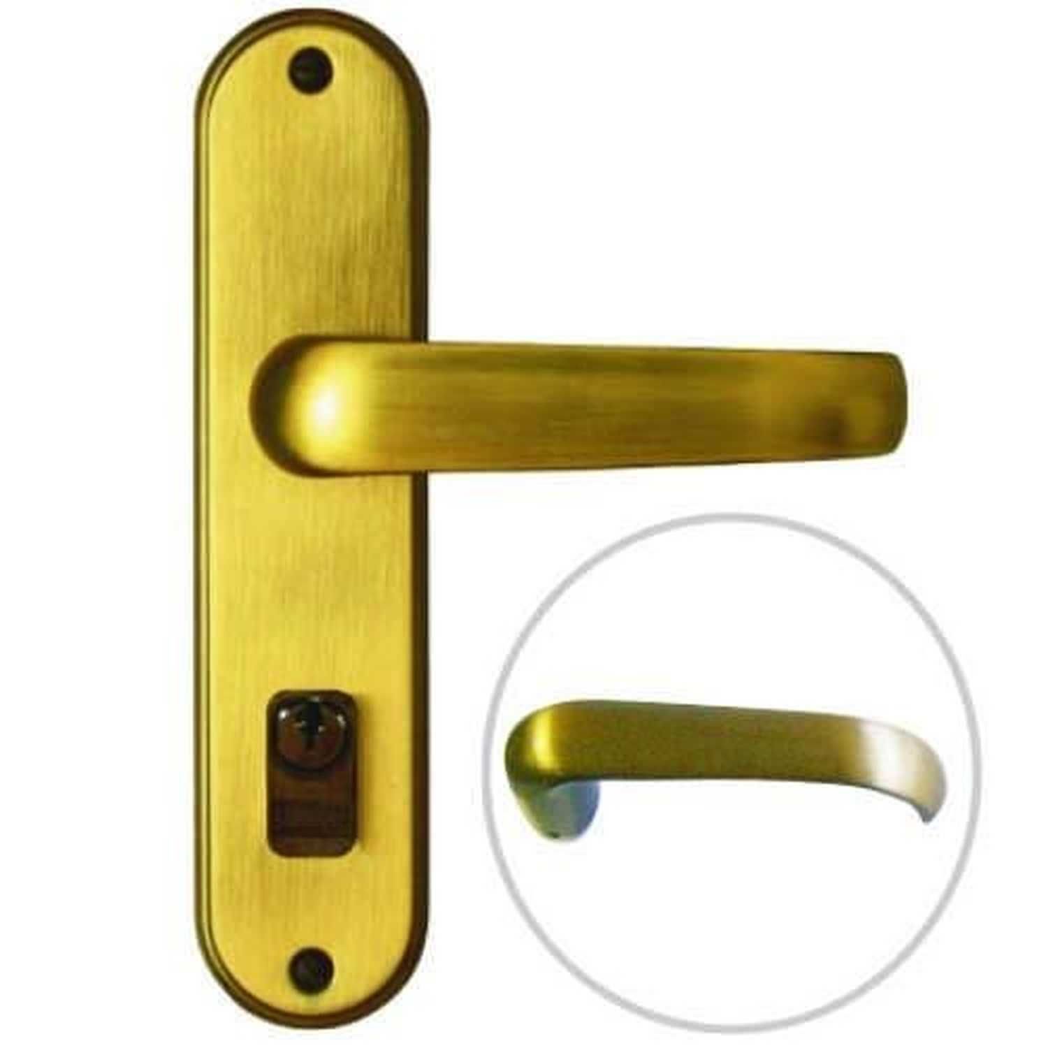 Fechadura Icaro Interna Antique Brass - Maçaneta Alavanca Chave