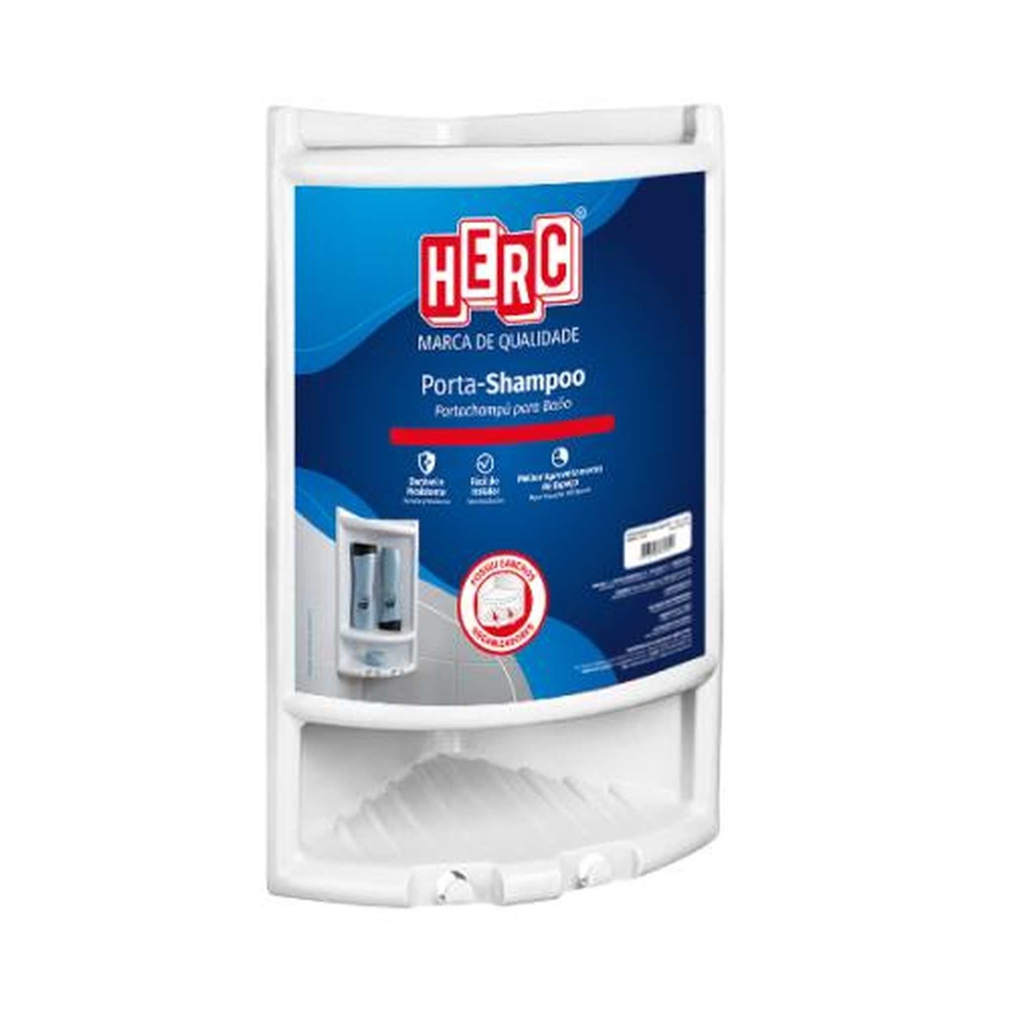 Cantoneira para Shampoo Cinza Claro Plástica - Organizador de Banheiro