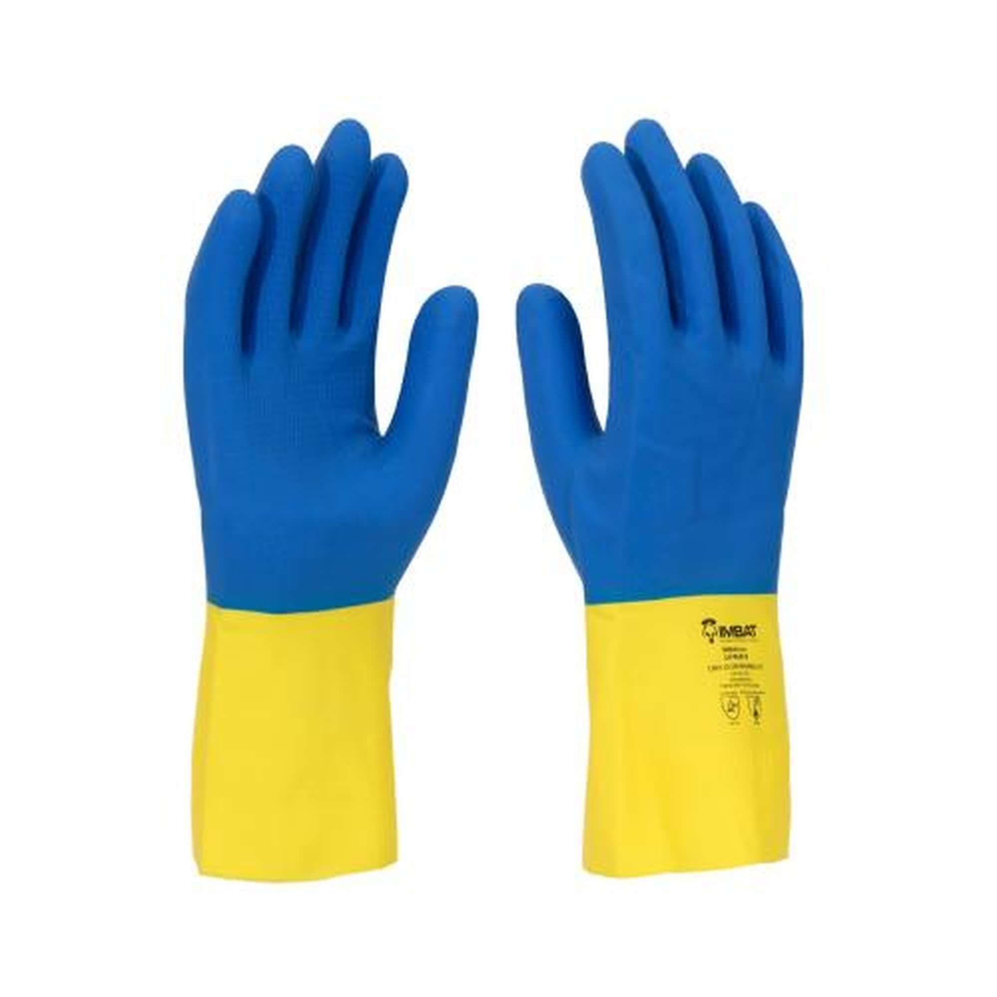 Luva Bicolor Látex/Neoprene 8 (M) - Proteção Química e