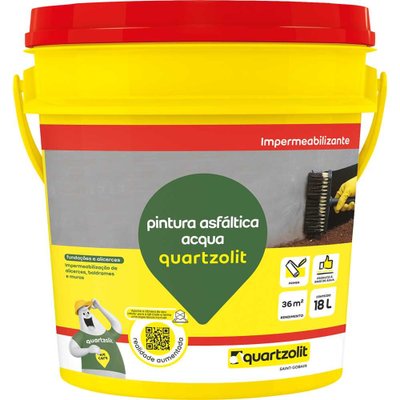 Impermeabilizante Quartzolit Acqua 18 Litros Para Alicerces Baldrames E ...