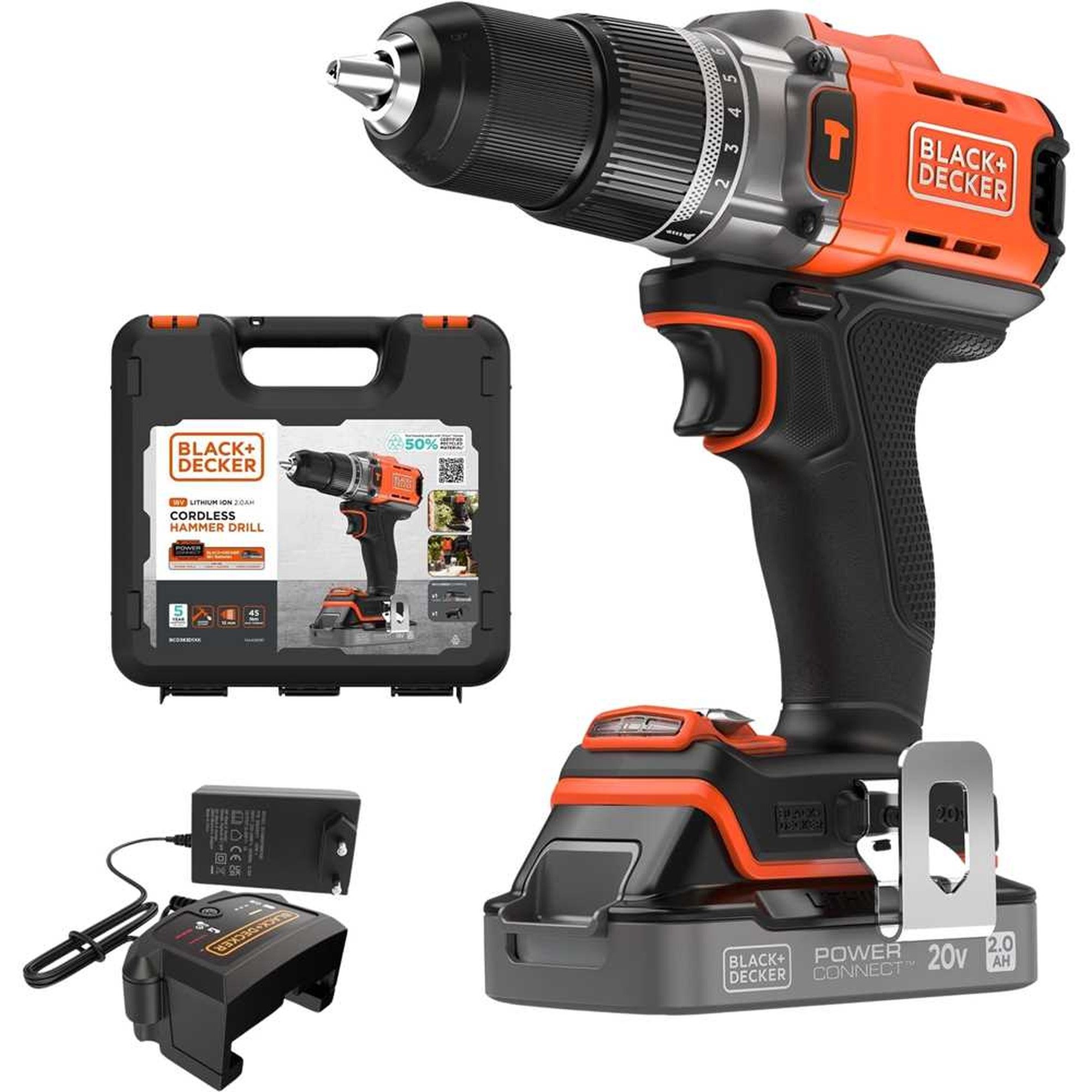 Parafusadeira Furadeira Black+decker Bcd383d1xk-br 20 V Max 2 Ah